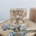 Vintage Woven Island Wrapped Glass Candle Holder